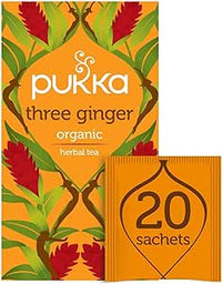PUKKA HERBAL AYURVEDA Organic Three Ginger Herbal Tea - 20bags ( EXPIRED: 02-2023)