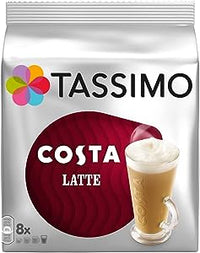 Tassimo Costa Latte Extra Large Cup Size 16 T Discs 8 Servings **BestBefore:06-01-2023**
