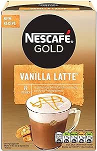 NESCAFE Gold Latte Vanilla  8 Sachet  148G (**BEST BEFORE END**08-2023)