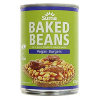 SUMA WHOLEFOODS Baked Beans & Vegan Burger - 400g EXP-11-23