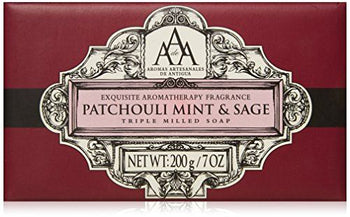 Aaa Aromatherapy Patchouli Mint & Sage Triple Milled Soap 200g