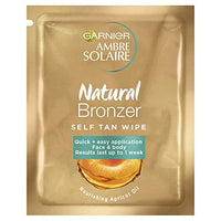 Garnier Ambre Solaire Original Intense Natural Bronzer Self Tan Face Wipe