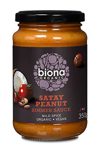 Biona Satay Spicy Peanut Simmer Sauce Organic 350g
