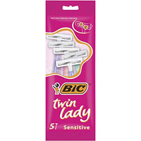 BIC Twin Lady, Pack 5, Twin Blade Razor