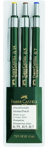 TK-Fine Lead Pencils Wallet of 3 (0.350.5 0.7)