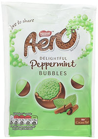 Original Aero Bubbles Peppermint Pouch Imported From The UK England British Chocolate Nestle Aero Bubbles Peppermint 102g