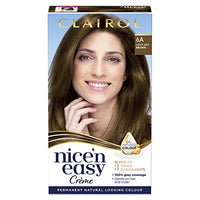 Clairol Nice' n Easy Creme, Natural Looking Oil Infused Permanent Hair Dye, 6A Light Ash Brown 177 ml