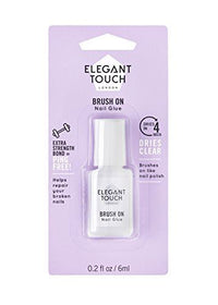 Elegant Touch Brush On Nail Glue Clear 6ml