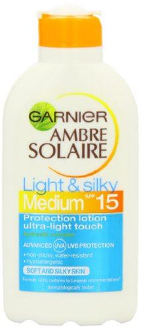 Garnier Ambre Solaire Light & Silky Protection Lotion Spf15 200ml