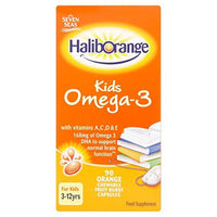 Seven Seas Haliborange Kids Omega-3 With Vitamins 90 Orange Chewable Fruit Burst Capsules