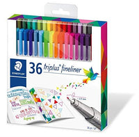 Staedtler 334 C36 Triplus Fineliner - Assorted Colours 36 Units