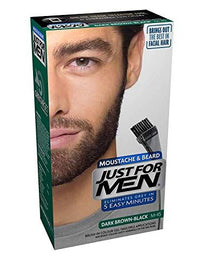 Just for Men Moustache And Beard Facial Hair Gel Colour M45 (Dark Brown Black)
