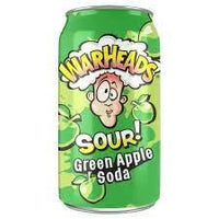 Warheads Sour Green Apple Soda Cans 355ml