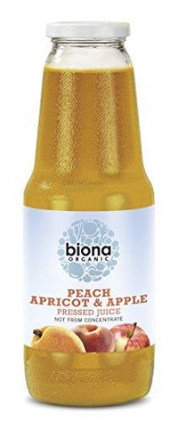 Biona Peach Apricot & Apple Juice 1Ltr