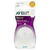 Philips Avent Natural Scf654/27 Teat (Fast Flow) 6M 2 Teats