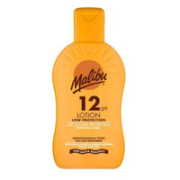 Malibu Protective Sun Lotion Spf12 Waterproof Medium Protection 200ml
