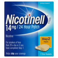 Nicotinell Stop Smoking Aid 24 hour 7 days Nicotine Patches, 14 mg, Step 2