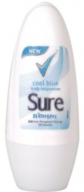 Sure Women Cool Blue Body Responsive 24H Anti-Perspirant Deodorant Roll-On, 50ml